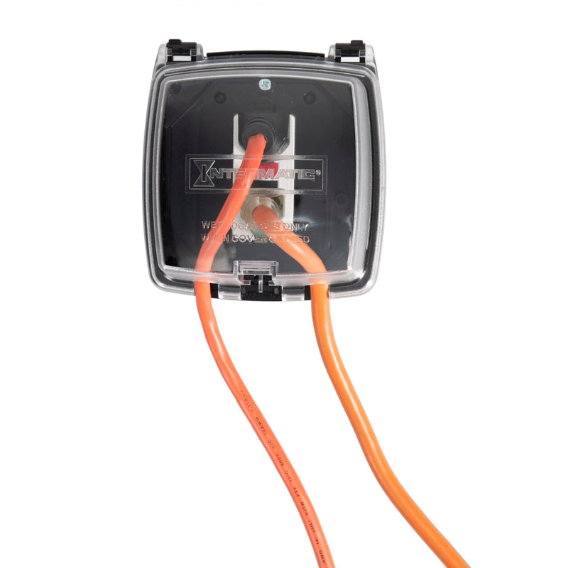 Intermatic WP1020C Weather Proof Plastic Receptacle Cover for Two-Gang 4” Box Single Gang Applications - Heavy-Duty UV Stabilized Polycarbonate - Outdoor Electrical Outlet Protection