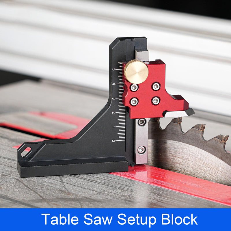LICAEVEY Woodworking Height Gauge, Precision CNC Machined Aluminum Alloy Depth Measuring Tool with Dual Scale for Table Saw, Router Table, Drill Press