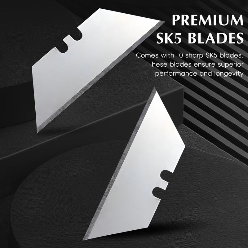 AGLOO Hand Planer for Wood – Chamfer Plane for Woodworking, Gypsum, and More – Plasterboard V Chamfer with 10 Sharp SK5 Blades