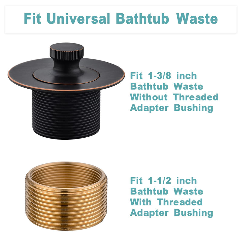 BESTILL Lift and Turn Bathtub Drain Bath Tub Trim Set Conversion Kit, Oil Rubbed Bronze