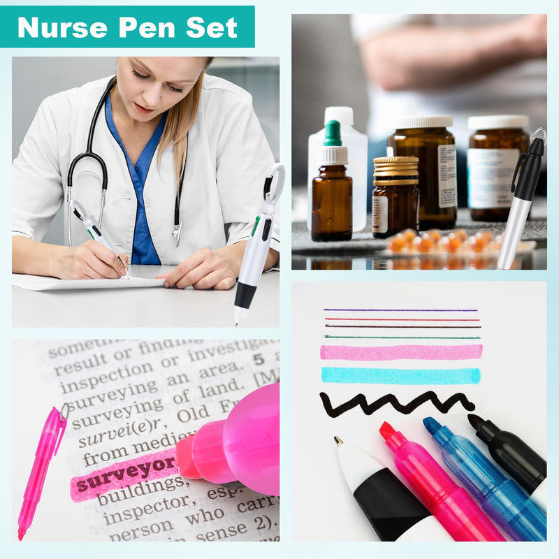 Rechargeable Pen light & Medical Scissors for Nurse -7.5"Trauma Shears Warm/white Penlight with Pupil Gauge,with 4 Pen Set for Nurse,Nursing Student, Doctor #Pink Bandage Scissors +Silver Pen Light Pink Bandage Scissors +Silver Pen Light