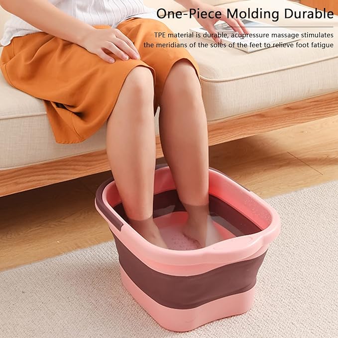 Folding Foot Bath, Foot Bathtub, Foot Massage, Foot Bath, Machine, Washtub, Safe Material, Lightweight, Stress Relief, Heat Retention Function, Large Capacity, Space Saving, Compact Storage, - NewNest Australia