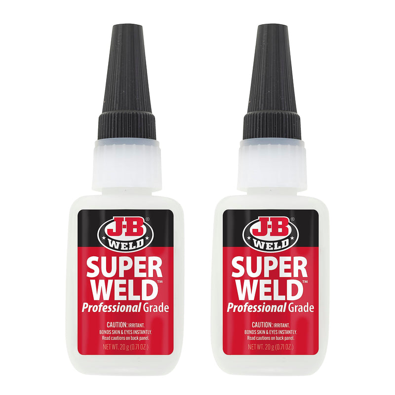 J-B Weld Superglue 20g 2 Pack - SuperWeld Professional Grade 20 Gram 2-Pack