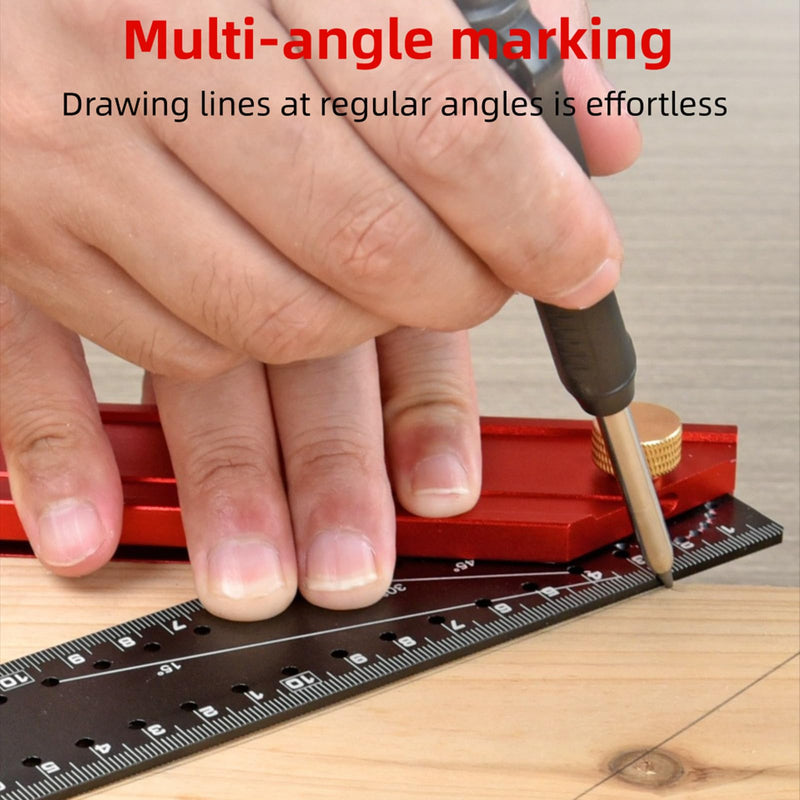 Carpenter Square, Adjustable Framing Square for Multi Angle Marking, Durable Aluminum Alloy Construction, for Engineering, Woodworking