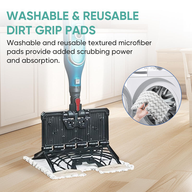 2 Pack Genius Steam Mop Pads Compatible with Shark Genius Hard Floor Cleaning System Pocket Steam Mop S5003D,S6002,S5004Q & Lift-Away Pro Steam Pocket Mop S3973D,Part # XTP184 & P184WQ 2 Pack