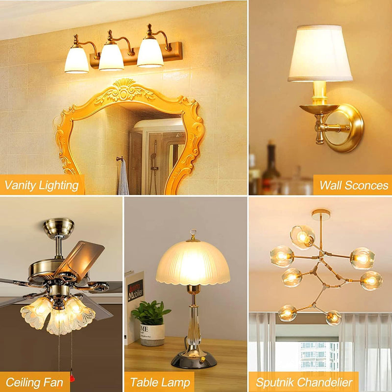Frosted E26 Edison Bulb A15 Light Bulb 6W Equal 60 watt Light Bulb Dimmable AC120V Warm 2700K E26 Led Bulb for Pendant,Chandeliers,Vanity,Wall sconces Edison Light Bulbs 60 Watt 600lm 6Pack 6w=60w Warm White 2700k