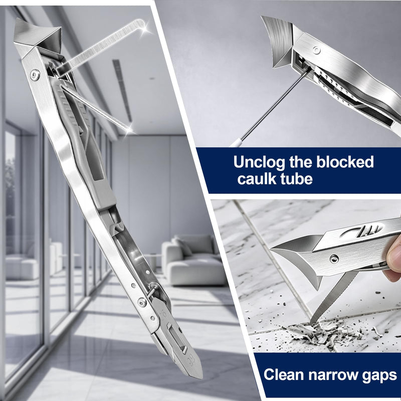 6 IN 1 Caulking tool,Stainless Steel caulk tool & silicone caulking tool