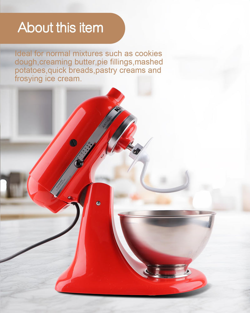 C-shaped K45DH Coated Dough Hook, Attachment for KitchenAid 4.5-5.0 Quart Bowel, Compatible with KitchenAid K45 K45SS KSM90 KSM150 Tilt-Head Stand Mixers