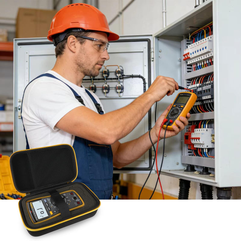 Hard Multimeter Case for Fluke 117/115/116/114/113/177/178/179/233 Digital Multimeter, Compatiable with Fluke 101/106/107/ F15B+F17B+F18B+, Portable Protective Storage Box(Case Only)