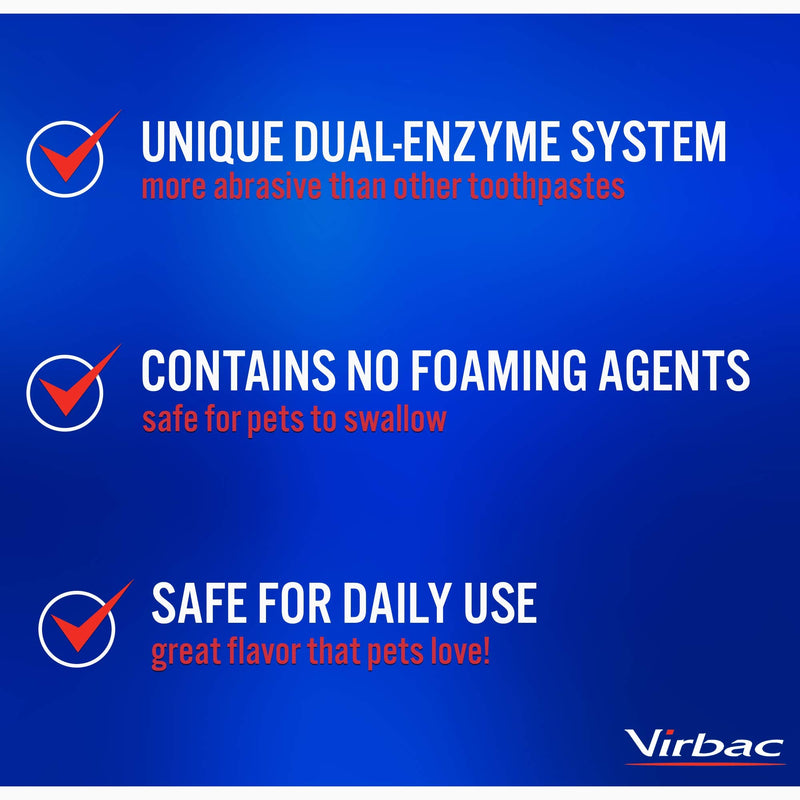 Virbac CET Enzymatic Toothpaste| Eliminates Bad Breath by Removing Plaque and Tartar Buildup | Best Pet Dental Care Toothpaste Vanilla Mint - PawsPlanet Australia
