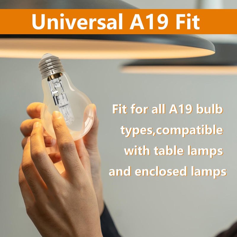 043168787963 78796 Halogen Light Bulbs A19,43 Watt 120V with E26 Thread Base,Replace 60 Watt Incandescent Bulb for Ceiling Lights, Wall Lamps,Table Lamps and Home Lighting Fixtures,White 8 PCS