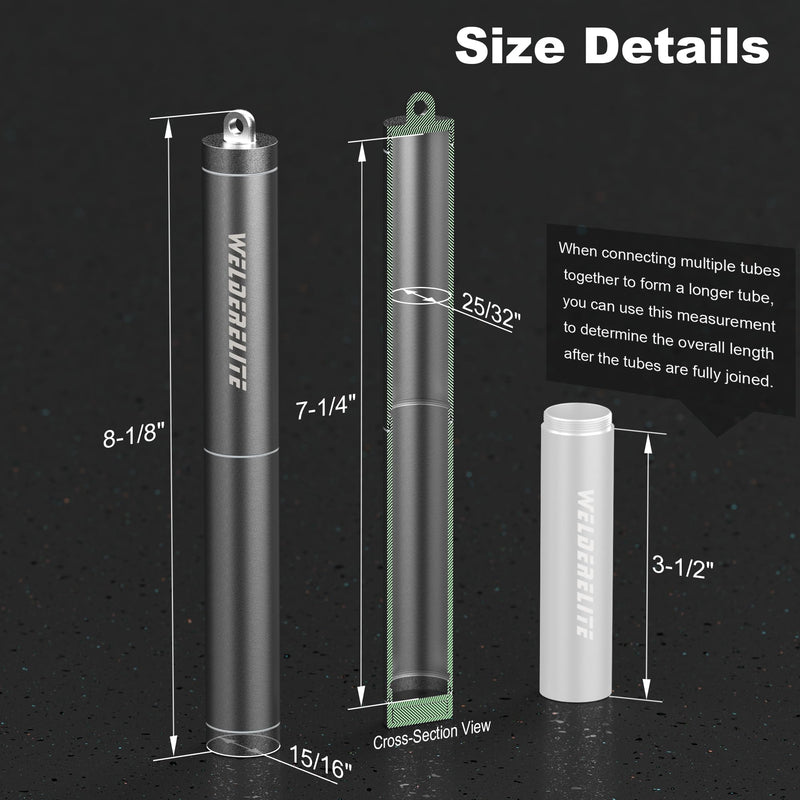 1/16" Gray Tungsten Electrode with Gray Tungsten Rod Storage Container 1/16"