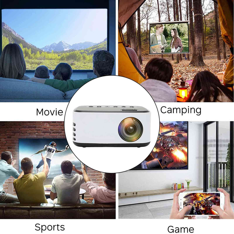 Mini Projector, 1080P Full HD Portable Movie Projector Vedio Projector Support Projection Compatible with HDMI, USB, AV, Audio(#2) #2