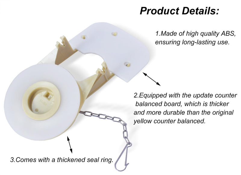 3-Inch Toilet Flush Valve Flapper Compatible with TOTO THU128 THU092-7 Flapper Valve Replacement Parts with Silicone Seal and Counter Balanced