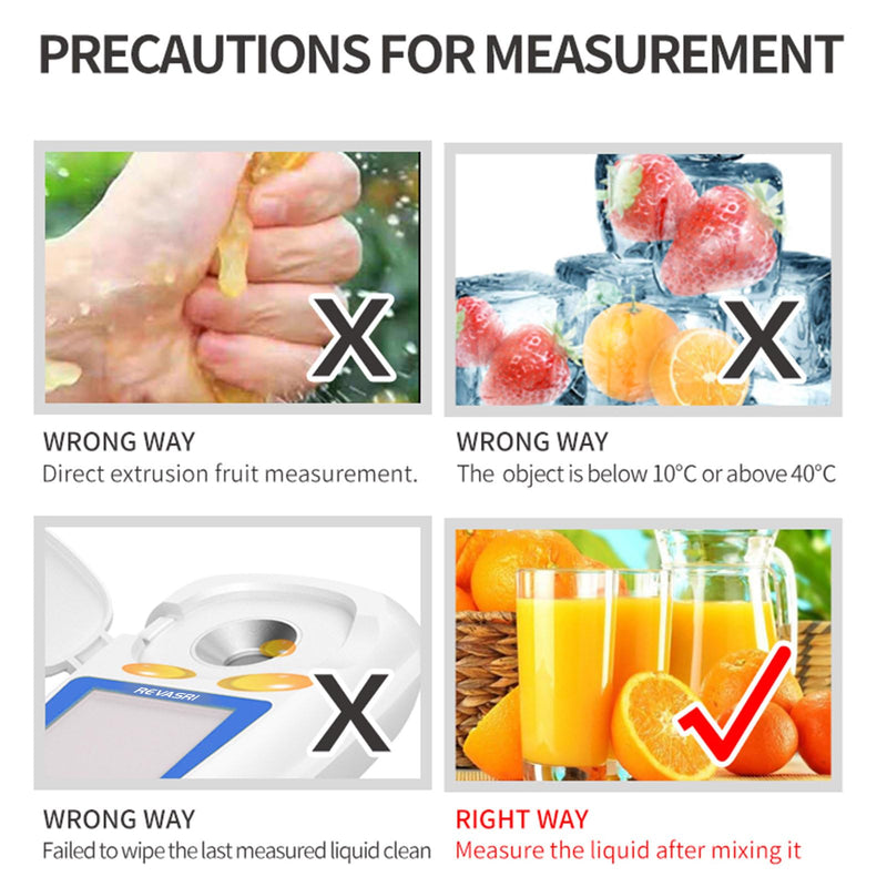 Digital Brix Refractometer, Rechargeable Brix Meter for Liquid Sugar Content with LCD, 0-55% Range ±0.2% Accuracy with Auto Temperature Compensation