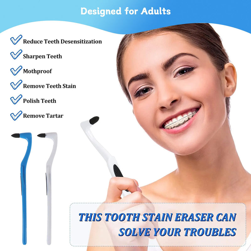 4-Pack Dental Tooth Stain Removers, Ergonomic Handle Design, Effective Plaque and Tartar Cleaning Tools for Adult Oral Care