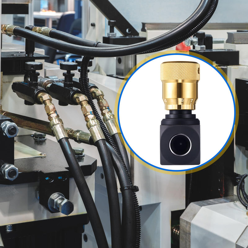Pelopy 3/8 Inch Npt Ports Hydraulic Flow Control Needle Valve Single Direction Carbon Steel Hydraulic 1