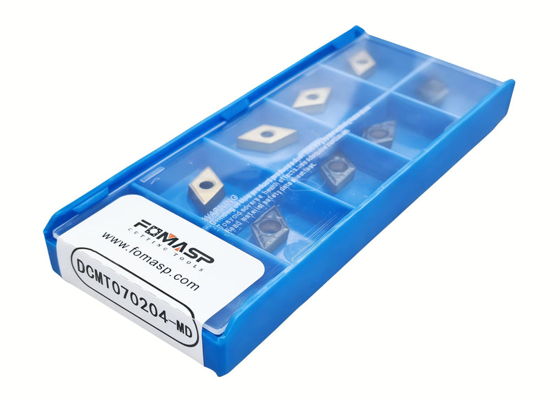 DCMT21.51/DCMT070204-MD CNC Carbide Turning Inserts for Semi-Finishing Steel Cutting,10 PCS. DCMT070204-MD