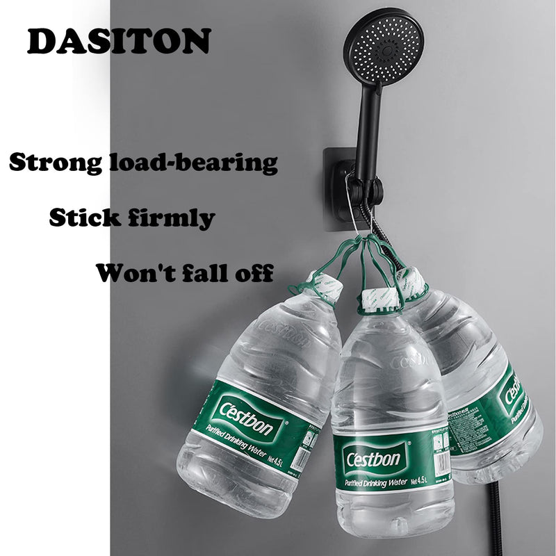 DASITON Large Wall Mount Strong Adhesive Waterproof Handheld Shower Holder,Shower Head Holder,for rv Shower Kids Shower Bathroom Shower Black