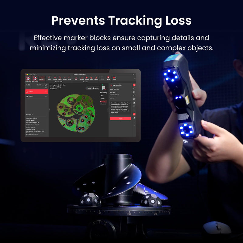 Revopoint 6 Pieces 3D Magnetic Dome Marker Kit for 3D Scanning, 3D Scanning Markers for 3D Scanners, 3D Tracking Dots for Preventing Tracking Loss and Enhance Accuracy, 3D Reference Point Marker
