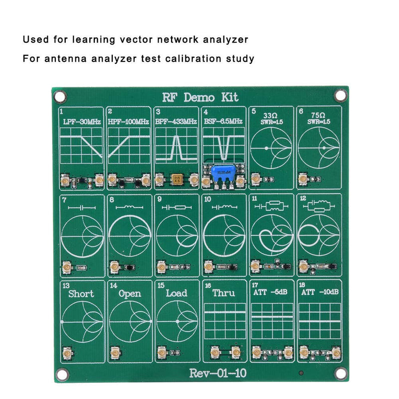 RF Demo Kit, Radio Frequency Test Board with 18 Functional Modules for Learning Vector Network Analyzer Antenna Analyzer Test Calibration Learning