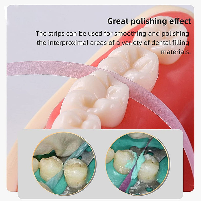 BELEON Dental Polishing Strips - Fine 1 Roll 4mm x 6M - Tooth Polisher Dental File for Teeth Sanding Grinding Deep Teeth Cleaning Tool Tooth Polish Abrasive Strip Oral Care Cleaning Tool