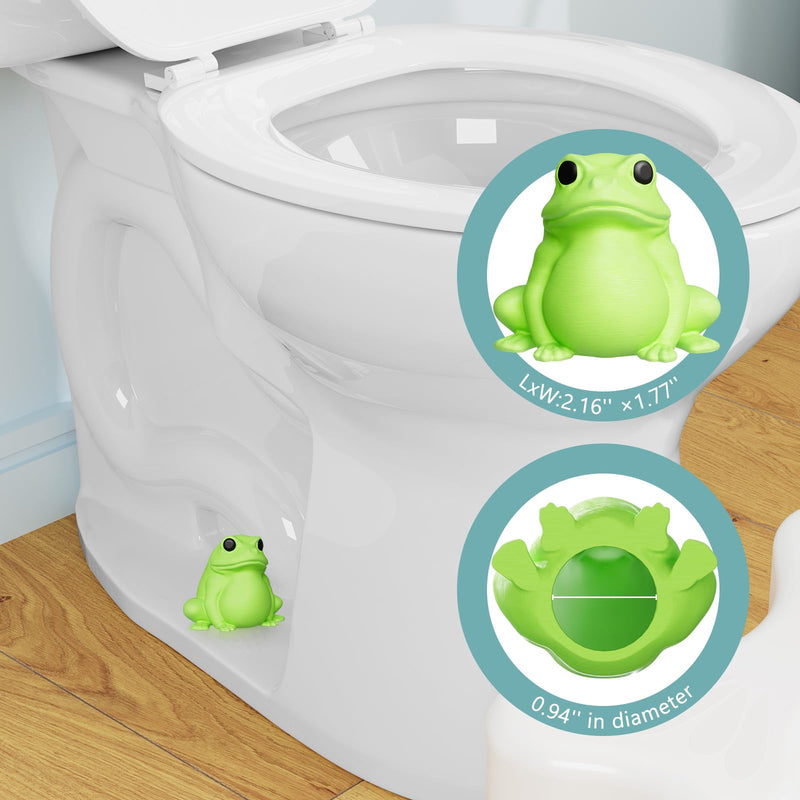 Toilet Bolt Caps Decorative Glow in The Dark- 2PCs Frog Toilet Bowl Bolt Covers Luminous Green PLA Cute Bathroom Decor Accessories Rust Prevention