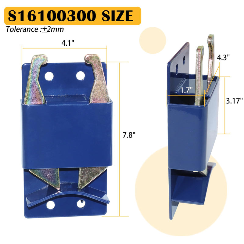 S16100300 Heavy Duty Two Way Gate Latch, 1-5/8" to 2" Diameter Round Tube Gate, Blue, Two Way Fence Gate Latch for Metal Gates, Farms, Ranches, Pastures, Included Screws and Screwdriver 1XS16100300