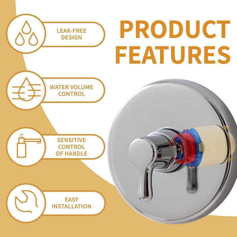 40mm Pressure Balance Cartridge,Replacement Cartridge for Olympia OP-340009 and Hain-yo JH02BD,Compatible with Shower Faucet for Shower Valve