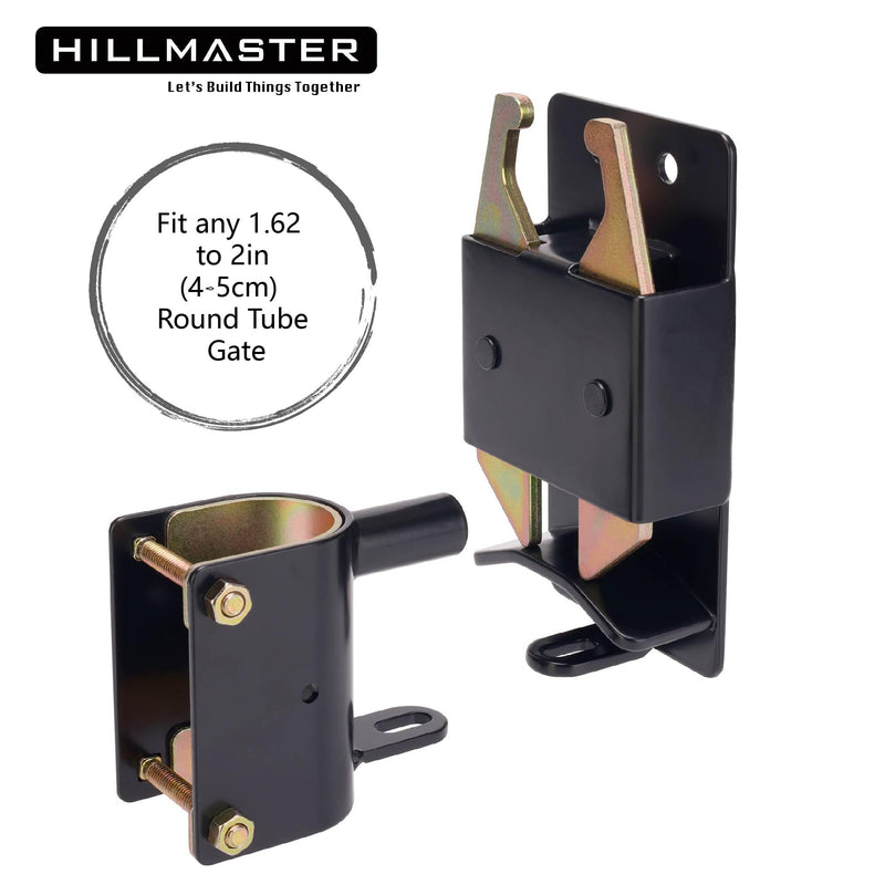 Heavy Duty 2 Way Farm Gate Latch, Two Way Fence Gate Latch for Metal Gates Livestock Cattle Gate Latches Gate Hardware for Horse Corrals, Ranches(Screws and Instructions Included) 1 Pack
