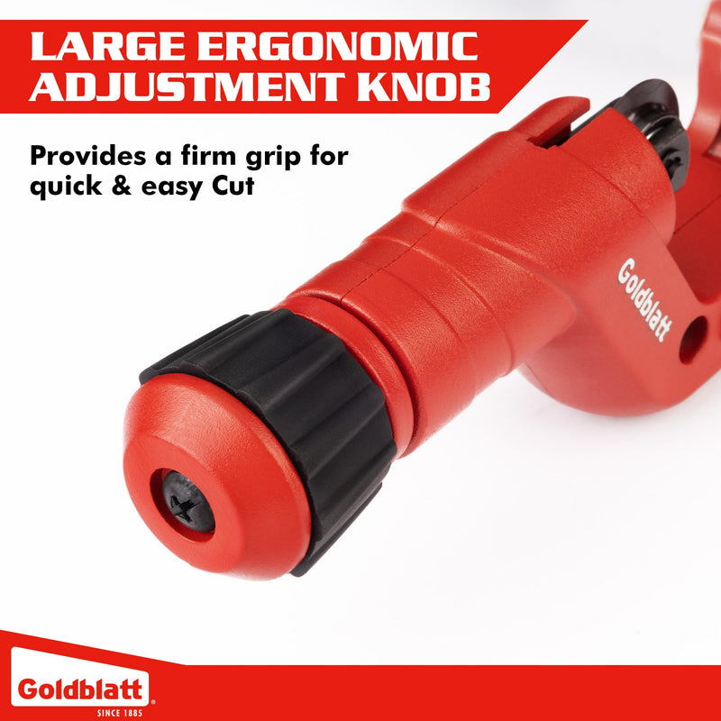 Goldblatt Copper Pipe Cutter, 1/4"-2" Conduit Cutter, CSST Tubing Cutter for Copper, Stainless Steel, Brass, Thin-Wall Aluminum, Smooth Cutting Pipe Cutter Tool for Plumbing, HVAC Work 1/4"-2"