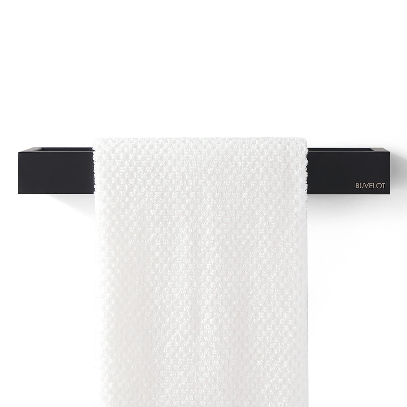 Towel Ring, Modern Square Towel Holder for Bathroom Wall Mounted, Matte Black, 073050-MB Ler Series Square Hand Towel Holder - Ler Series