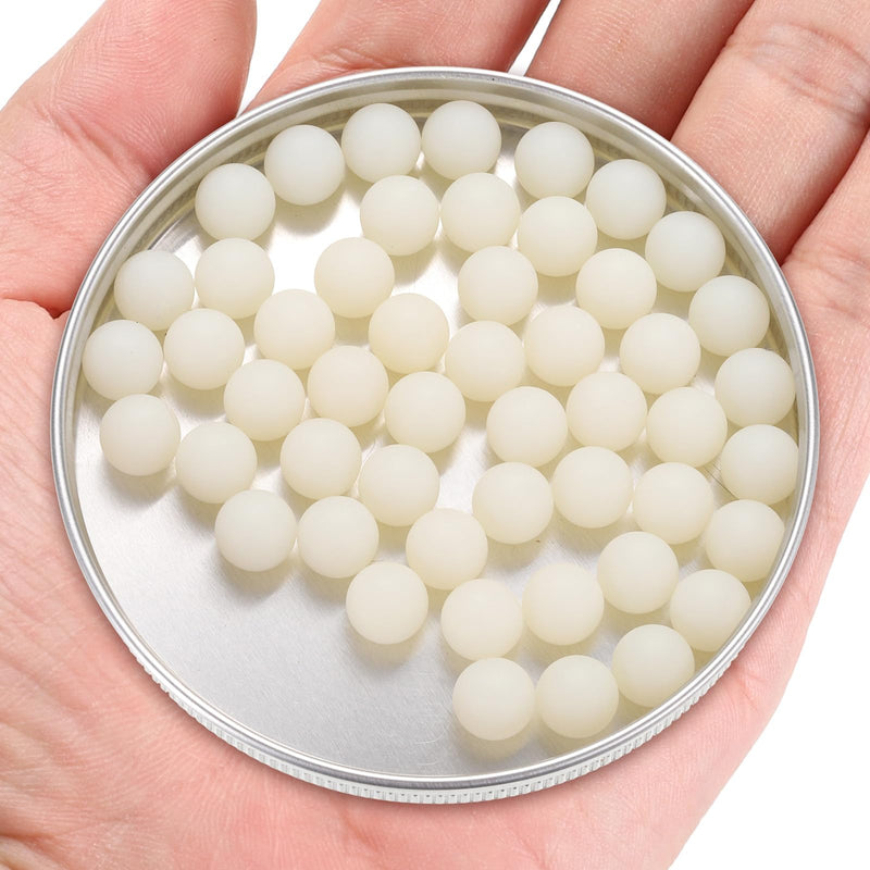 uxcell 50pcs Nylon Bearing Balls 9mm Solid Plastic Balls, Precision Mini Nylon Balls