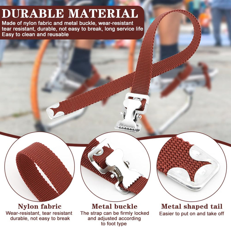 EMVANV 4PCS Drywall Stilts Straps, Adjustable Leg Band Straps Drywall Foot Band Straps Kit with 8 Screws & 8 Spacers, Nylon Leg Fixation Strap Replacement Part for Stilts(Red) Red