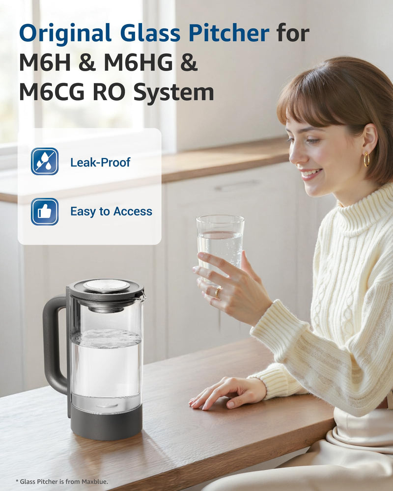 Maxblue GPWD-B Pitcher, Compatible with Waterdrop M6H&M6HG&M6CG RO System