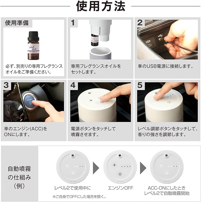 Carmate L10003 Blang Fragrance Diffuser II For Cars, Spray Type, Air Freshener, Light Gray - NewNest Australia