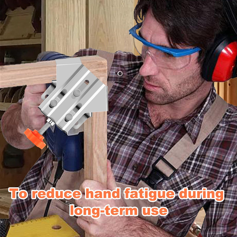 2 PCS Corner Clamps for Woodworking, Multipurpose Stainless Steel 90 Degree Right Angle Clamp with Adjustable Swing Jaw For Wood, Metal Pipe, Steel Rod, And Glass