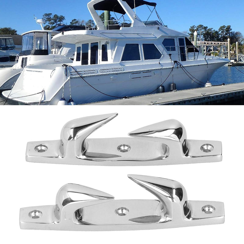 Acouto Bow Chocks for Boat 4.69in 316 Stainless Steel Boat Cleats Anchoring Mooring Cleats 2pcs Left Right Fairlead Dock Cleats for Marine Boat Yacht