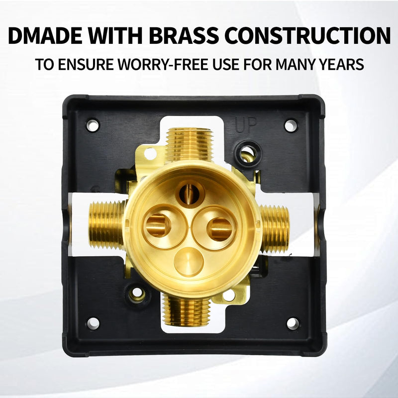 R10000-UNBX Shower Valve Body for Delta MultiChoice Universal Tub and Shower Trim Kits, Fits 13, 14, 17, and 17T Series Single-Function or Dual-Function Trim, Rough-In Valve (No Stops) R10000-UNBX（No Stop）