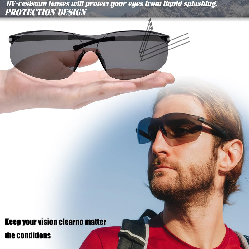 MIUSKATL Safety Glasses, ANSI Z87.1 Safety Resistant Scratch Men Women, Bulk Eye Protection for Work, Lab, Outdoors 52 Clear+grey
