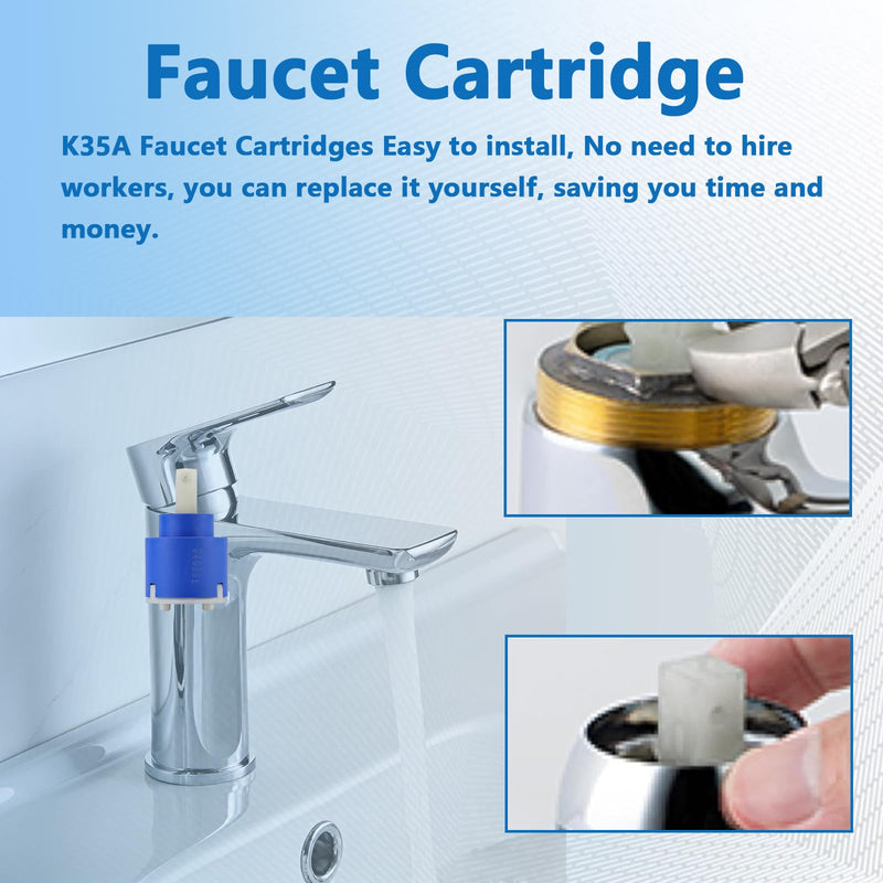 K35A Faucet Cartridge, Replacement Cartridge Compatible with La Torre, Gerber, Danze & Moen, Kitchen & Bathroom Faucet Cartridge Replacement