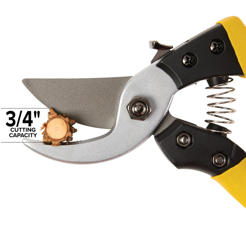 Jameson Bypass Pruning Shears – 3/4″ Cutting Capacity, Ultra-Sharp Non-Stick Blades, Durable Cast Aluminum Frame, and Ergonomic Cushion-Grip