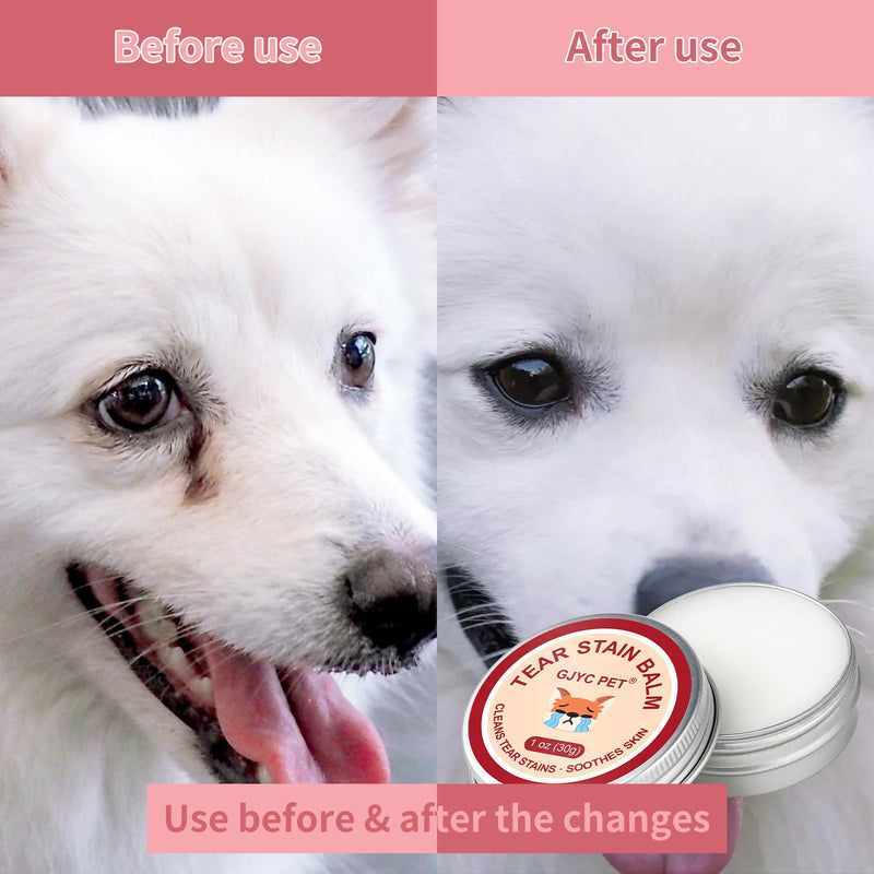 Pet Tear Stain Remover Balm - 1 oz (30g) Natural, Plant-Based Eye Care for Dogs and Cats - Gently Cleanses and Restores Sparkling Eyes 1 oz 2 - PawsPlanet Australia