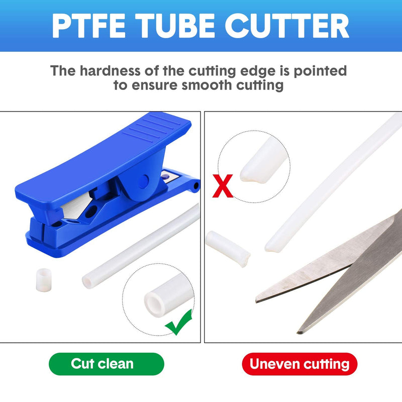 PTFE Plastic Tubing Cutter Hose Tube Cutter Pipe Cutter Accurate Tube Cutting Tool for Nylon PVC PU Tube and Hose Cut up to 3/4 Inch OD Tube (Blue, 3 Pieces) Blue