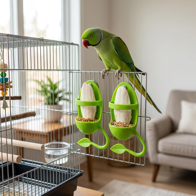8-Piece Set with Cuddle Bones for Birds,Cuttlebone Holder for Birds,Ideal Cuddle Bones for Parakeets and Small Birds, Made from Durable PP Material for Long-Lasting Use
