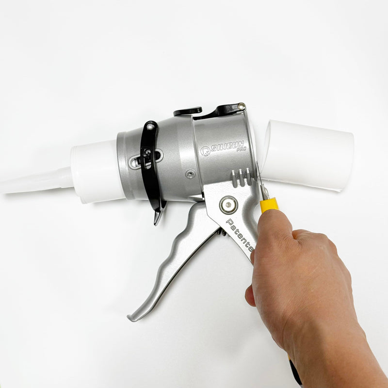 SILIGUN™ PRO Compact 24:1 Caulking Gun - No Drip Caulk Gun - Patent Design - Lightweight Aluminum Frame - Works with all 10 oz Tubes Siligun Pro