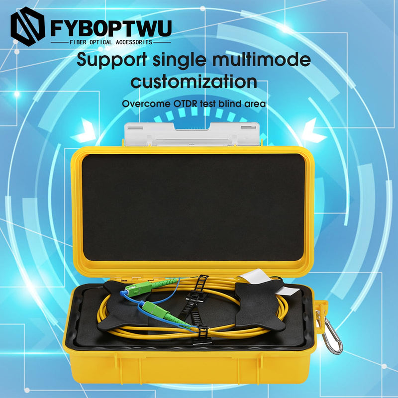 OTDR Launch Cable Box SC/APC-SC/APC Singlemode SM（9/125） Extension Cord OTDR Dead Zone Eliminator Fiber Optic Tester (500M) SC APC - SC APC 500m