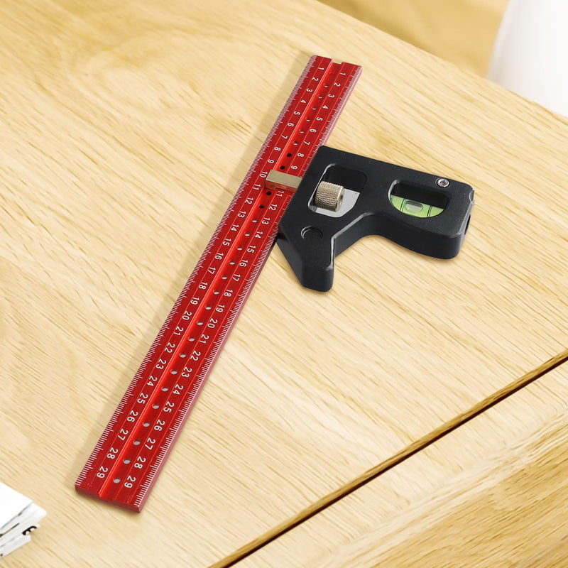 Combination Square Tool, Stainless Steel Movable Square Ruler for Angle/Measuring Marks and Drawing, Woodworking Tools, 45-90 Degree Marking(400mm) 400mm