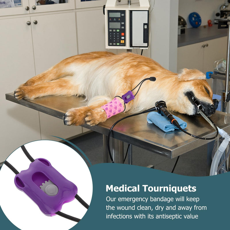 4pcs Pet Dog Hemostasis Straps Quick Release First Aid Medical Tourniquets Tourniquets Bandages for Dog Cats