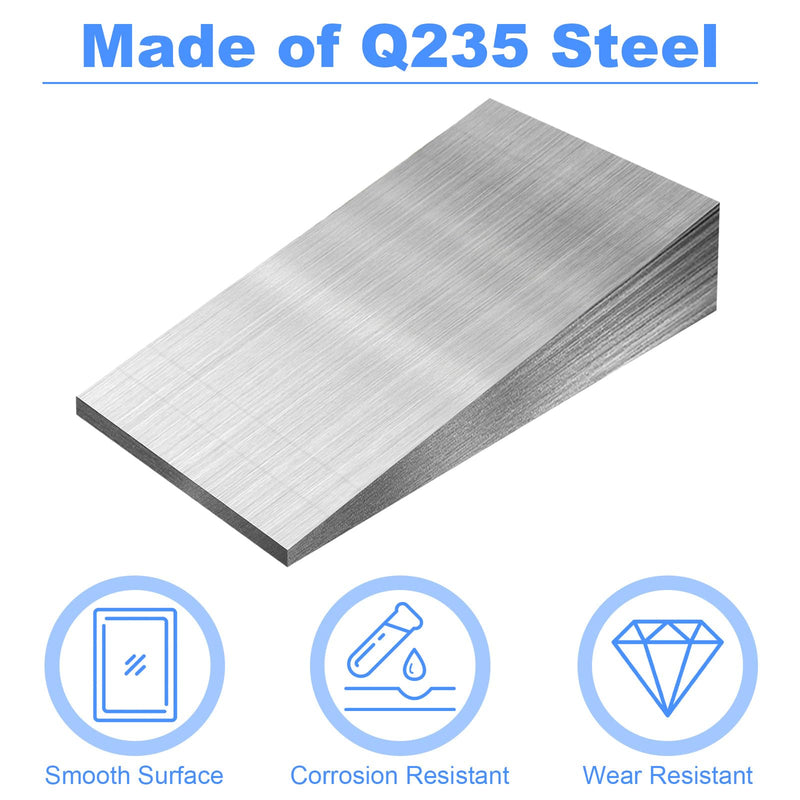8PCS 4.7x2.4x0.8 Inch Metal Wedge Shims Triangle Flange Wedge, Steel Flange Wedge, Slope Steel Wedges, Metal Welding Tools for Machine Tool Workshop Factory